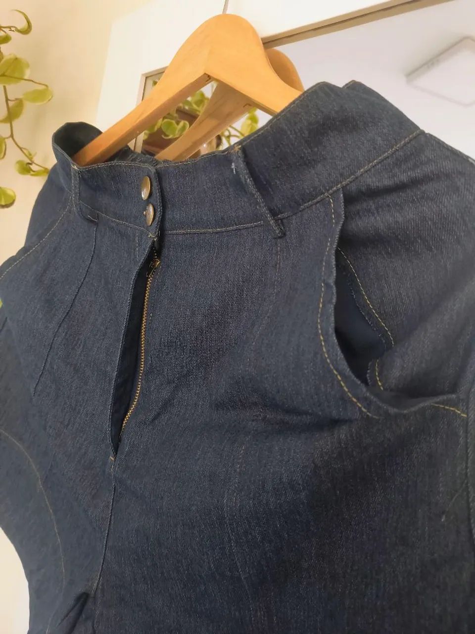 Desapego Short Jeans  com elástico, usado somente uma vez. - Foto 3