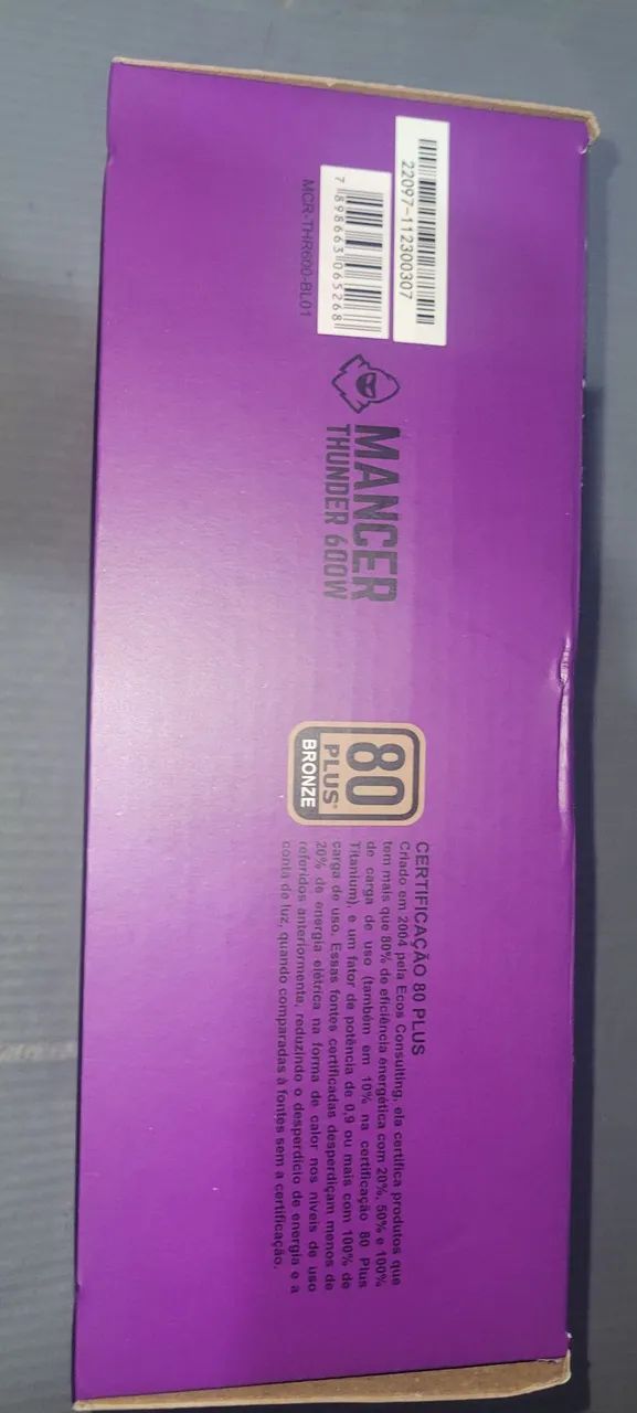 FONTE MANCER THUNDER 600W PC - Foto 2