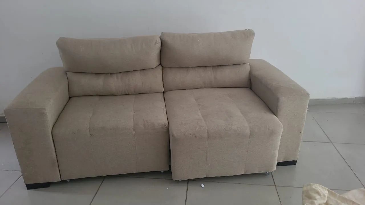 Vendo sofá linho cru
