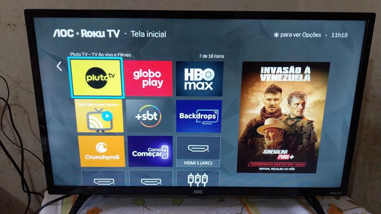Tv aoc 32 polegadas smart roku 
