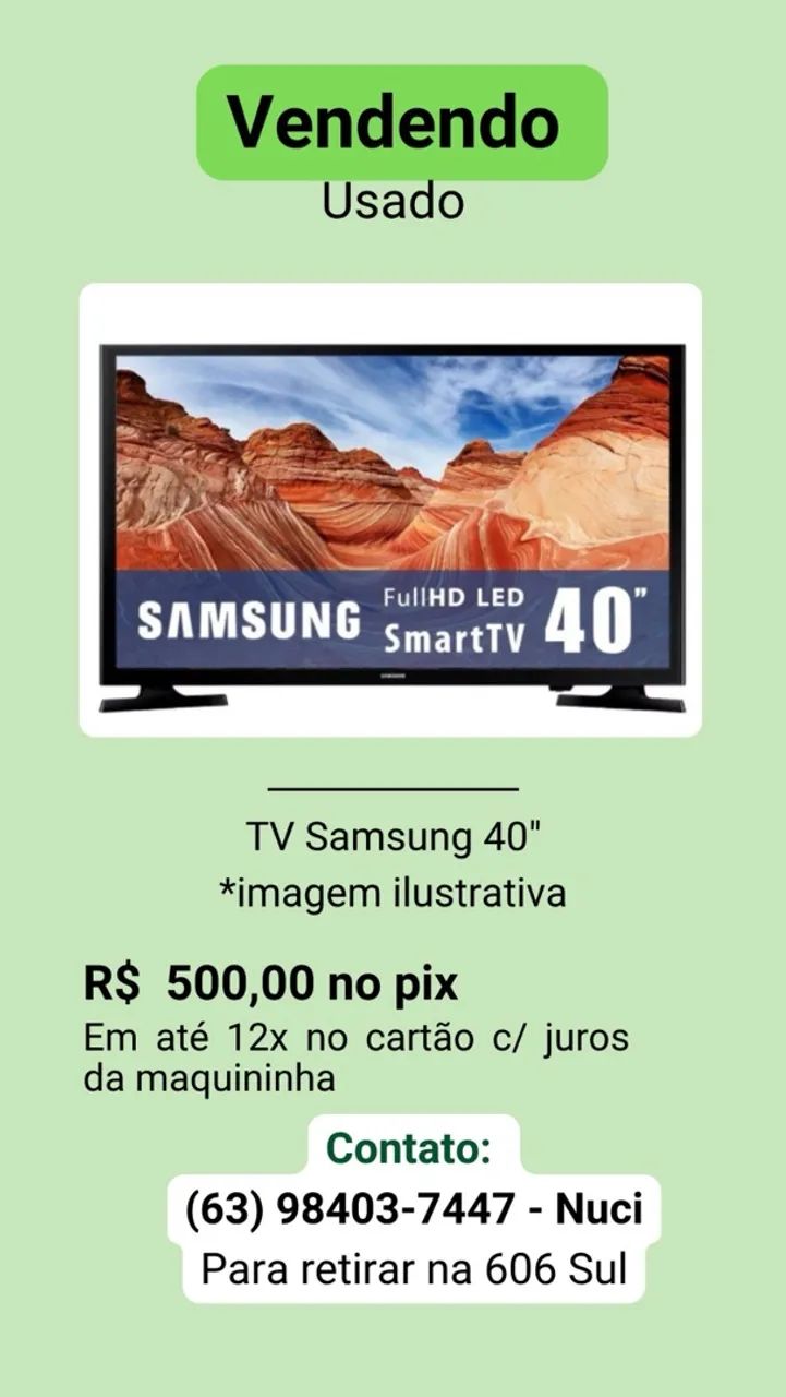 Vende usado - TV Samsung de 40 polegadas 