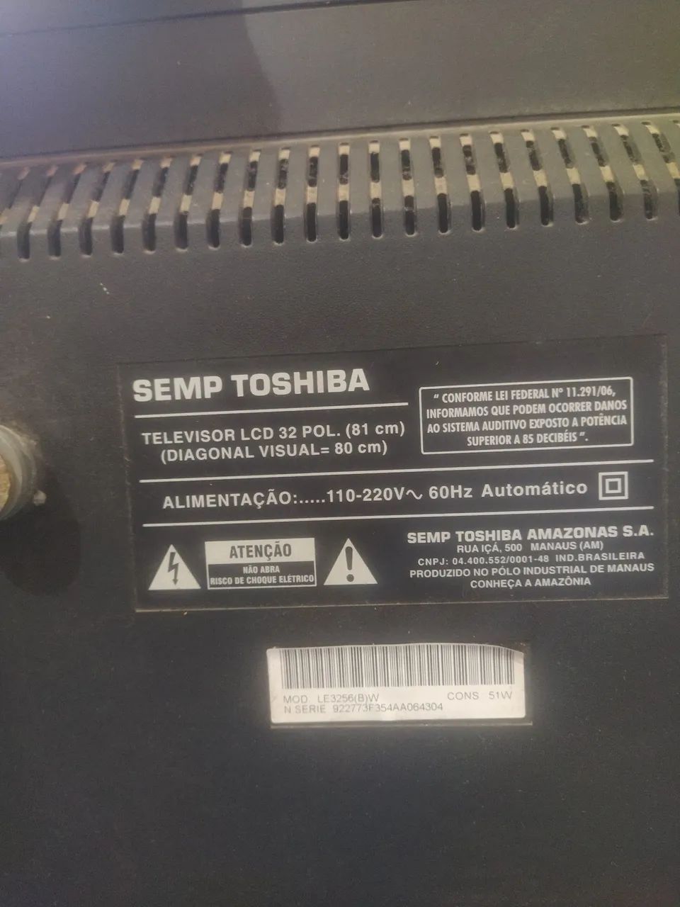 TV semp Toshiba 32 polegadas lcd - Foto 2