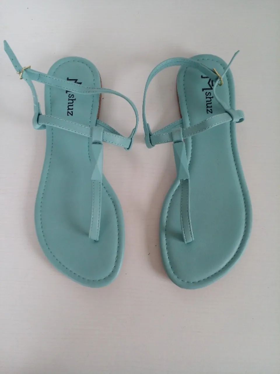 Sandália azul turquesa Mshuz - Foto 5