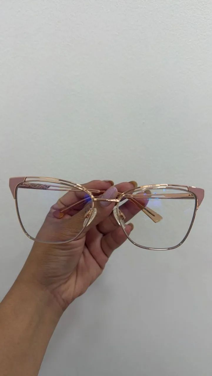 Óculos Hickman + lentes sem grau com filtro azul e antirreflexo