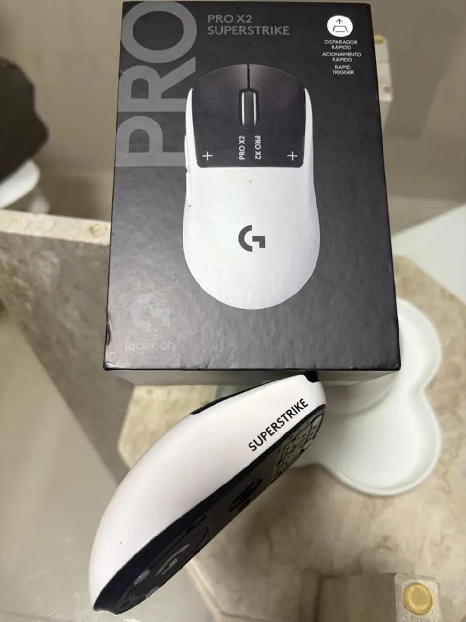 Logitech gpro X2 superStriker (com feets dots 100% ptfe) - Foto 5