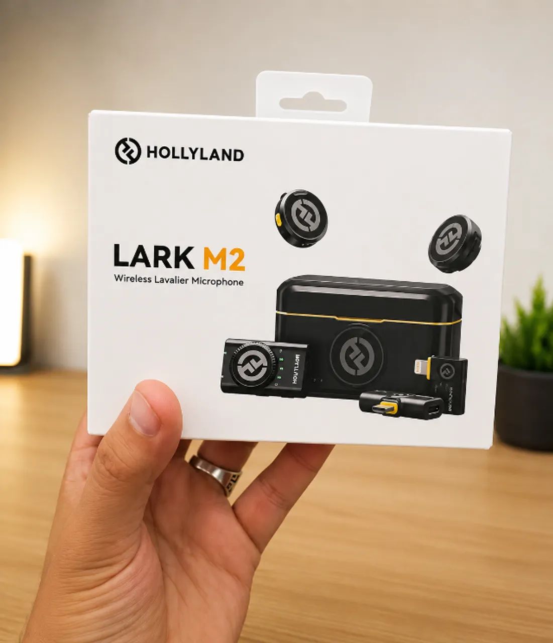 Microfone Lapela Hollyland Lark M2 USB-C Sem Fio - Preto