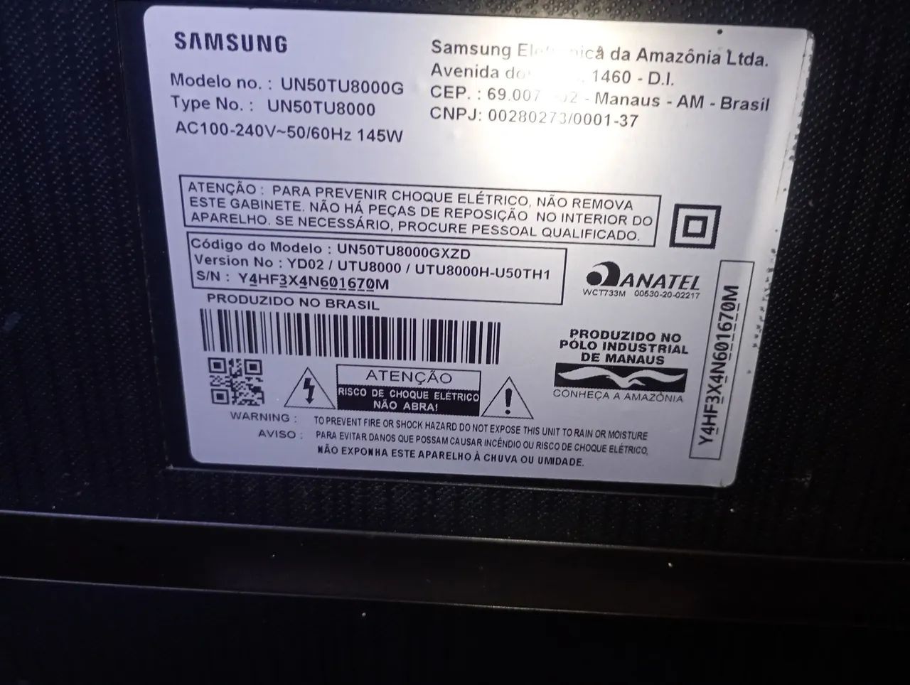 Tv Samsung de 50 polegadas com defeito de tela - Foto 2