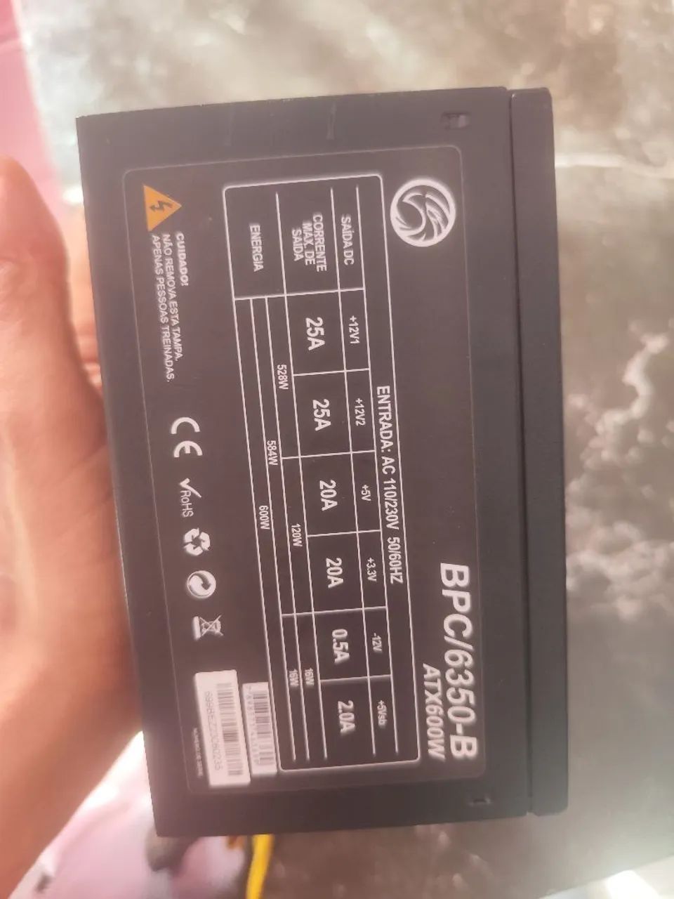 Fonte ATX 600 watts 