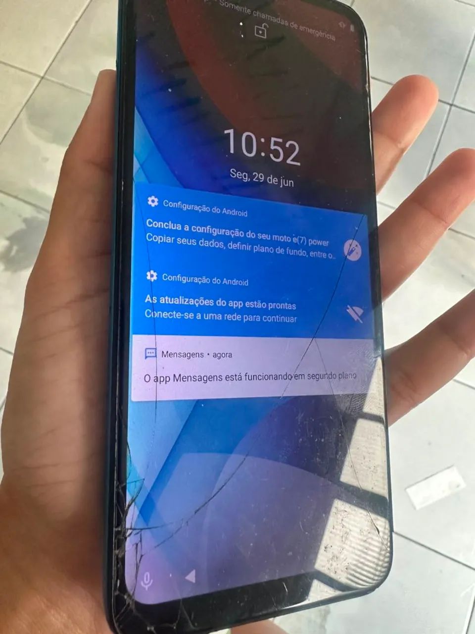 Moto E7 power retirada de peças