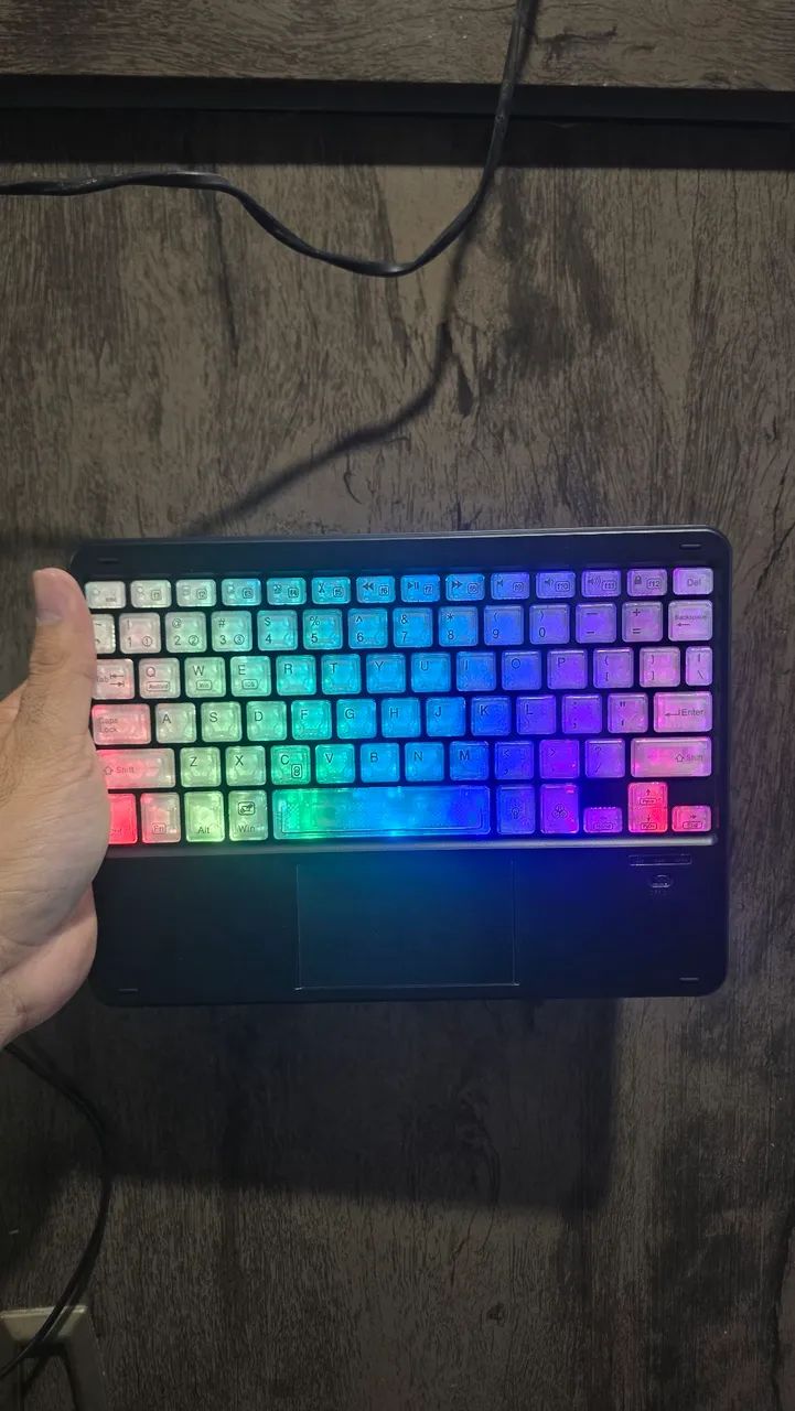 Teclado E teclado e Mouse Gamer Sem Fio Com Retroiluminação para Ipad