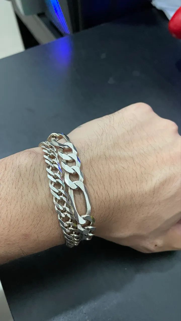 Pulseiras de Prata grossa - Foto 2
