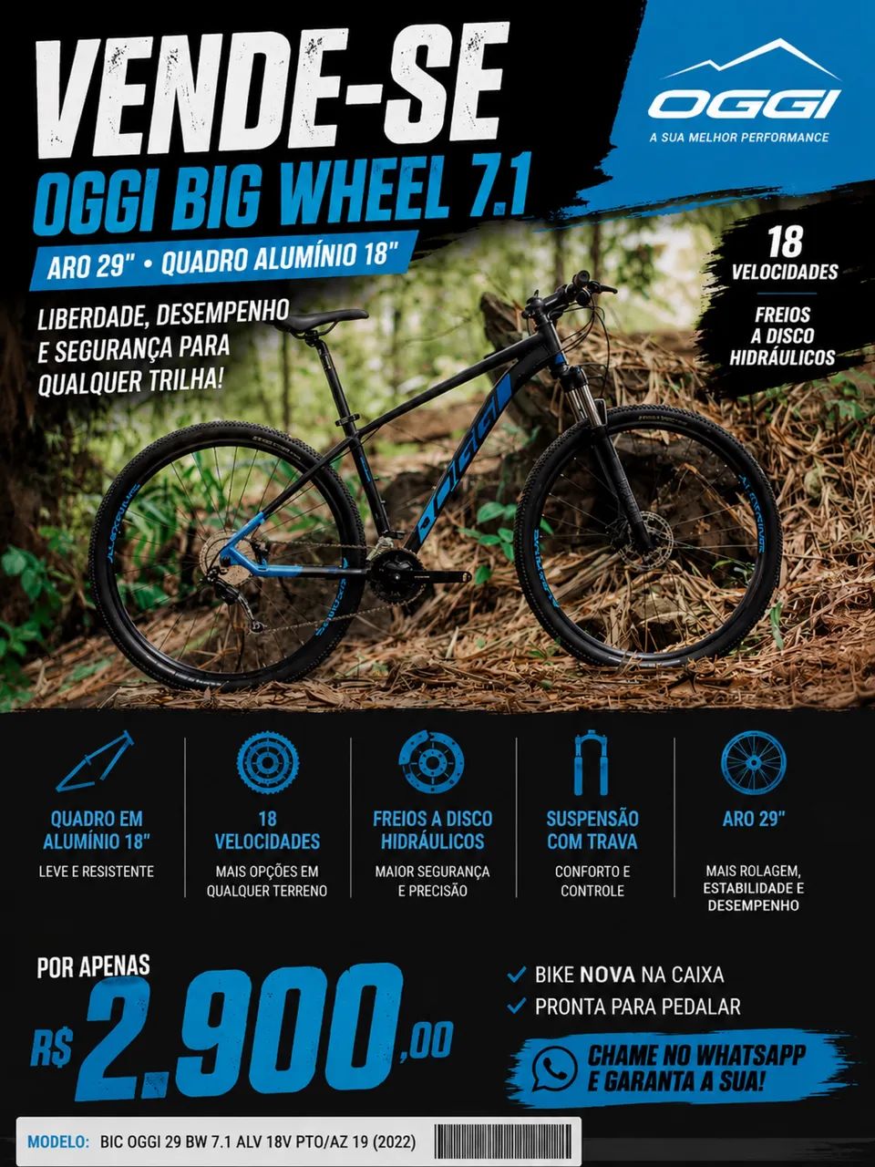 Vendo bicicleta nova na caixa 