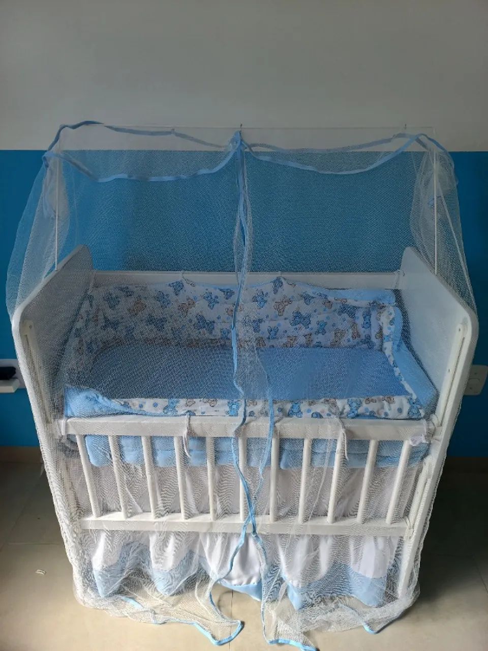 Mini berço completo para bebê - Foto 4