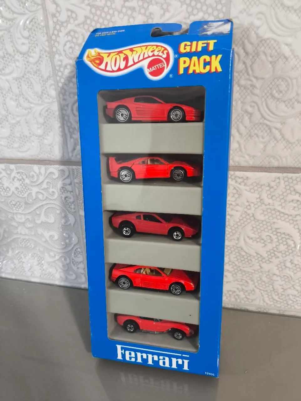 Pack Hot Wheels FERRARI Todo Vermelho 12405 1993 F40 348 308 250 5 Carrinhos Lacrados
