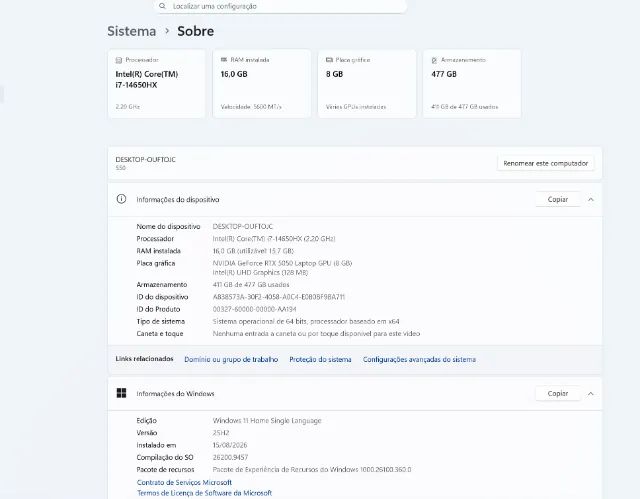 NOTEBOOK AVELL STORM 550 16GB 