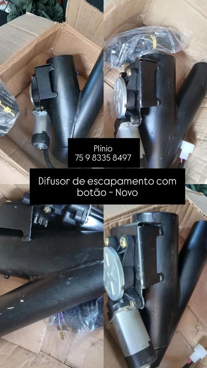 Difusor de escapamento com botão - Novo - 2 POLEGADAS