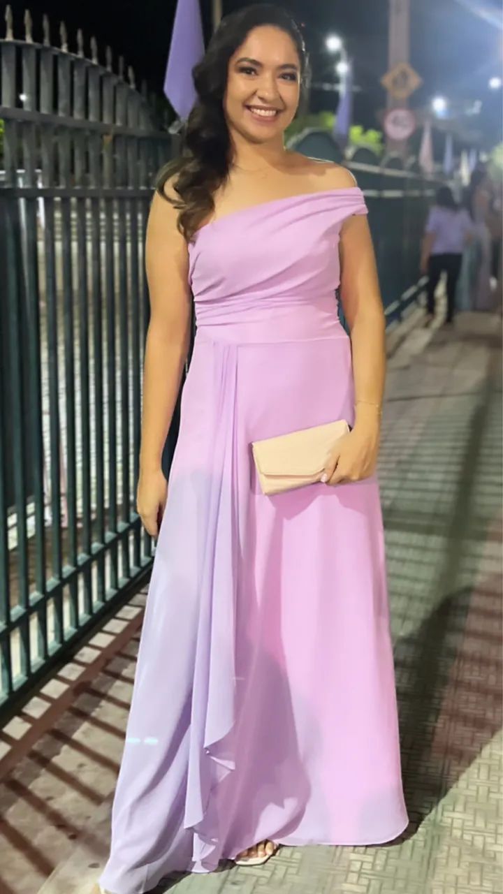 Vestido de festa longo elegante cor clara  - Foto 3