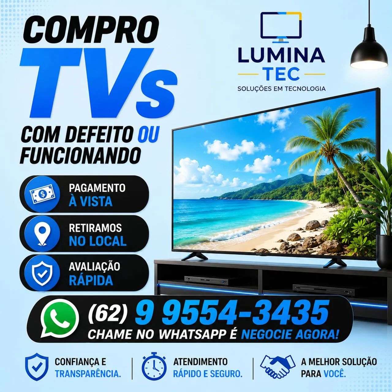 TV SMART LED LCD OLED QLED CHAMA - Foto 2