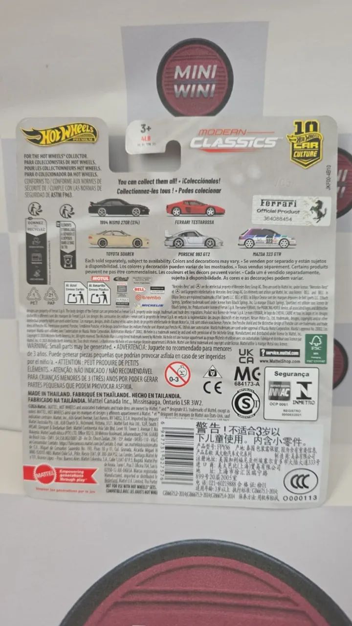 Hot Wheels Ferrari Testarossa Premium Modern Classics - Foto 2