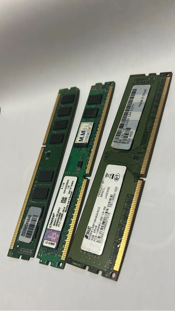 Kit 12GB RAM DDR3 1333MHz (3x 4GB) - Testadas e funcionando
