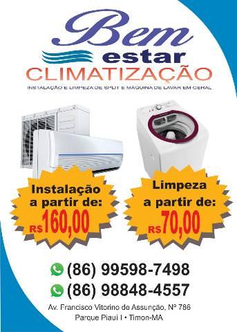 Higienização e instalação e consertos de ar condicionado e máquinas de lavar