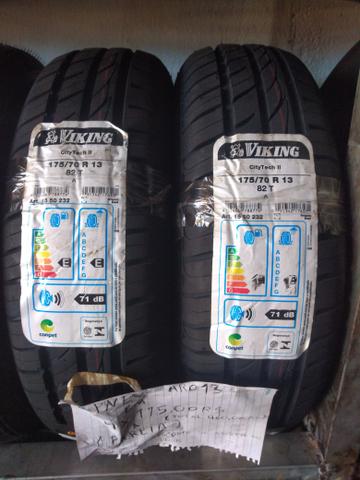 2 pneus aro 13 novos continental