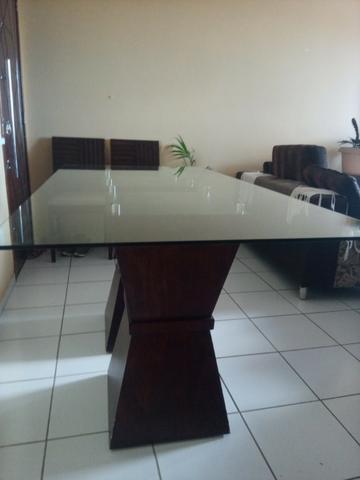 Mesa em madeira. Beleza e sofisticação. Urgente.R$ 600 tel. - Foto 4