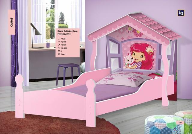 Cama solteiro casa moranguinho zap *