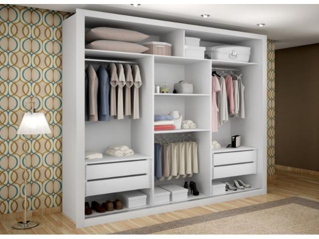 Guarda Roupa Casal Com Espelho Melissa- Faça seu Pedido * Entrega Rápida - Foto 2