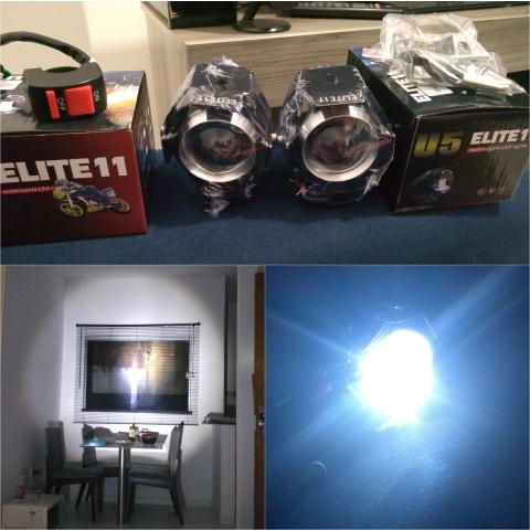 Kit Farol Auxiliar/Milha P/ Moto - Forte