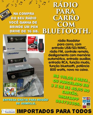 Rádio para carro com bluetooth