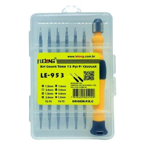Kit Jogo 12 Chaves Precisão Le-953 Lelong Celular Fenda Phillips Torx Y - Foto 3