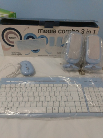 Kit Teclado, Mouse e Caixa de Som PC