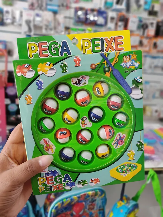 Brinquedo Jogo Pesca Peixe Grande Infantil Pescaria Maluca 24 peixes - BBR  Toys