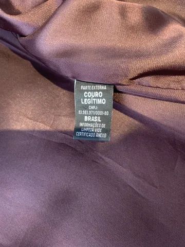 Jaqueta Casaco 100% Couro Legítimo Com Zíper Tamanho Gg / 54 Marca Homem Company - Zerada - Foto 6