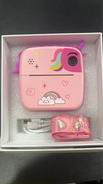 MINI CAMERA DE MAO UNICORNIO IMPRIME FOTO TERMICA NA HORA (1 BOBINA )