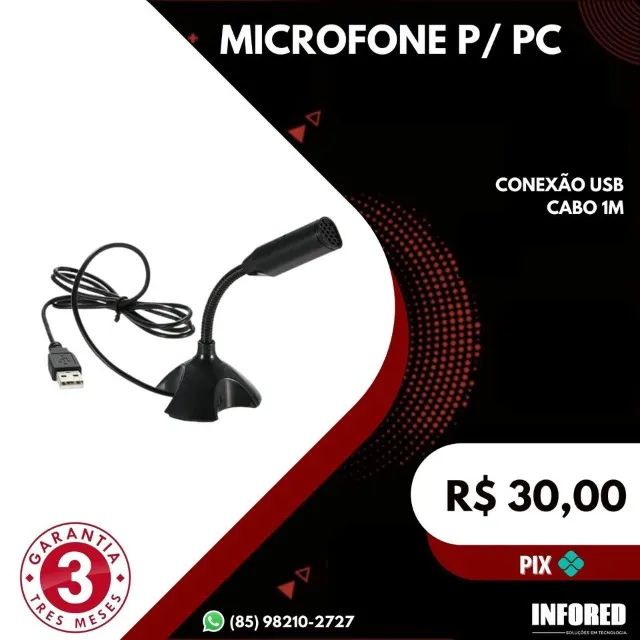 Microfone de mesa USB para PC