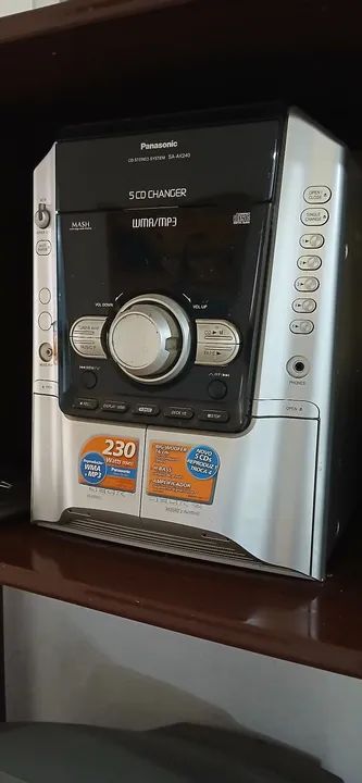 Som Panasonic 5 CD Changer WMA/MP3