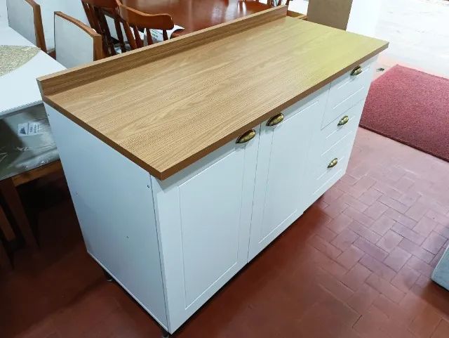 Balcão de Cozinha 02pts / 03 Gavetas Americana 100%MDF. - Foto 3