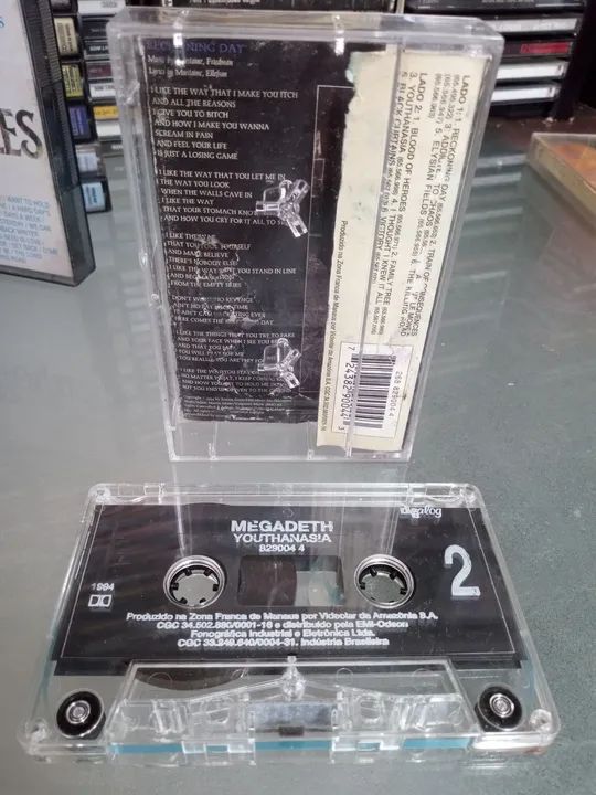 Fita k7 Cassete MEGADETH Youthanasia 1994 - Foto 3
