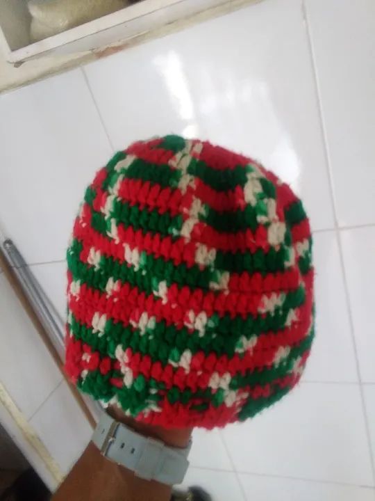 Touca de crochê do Fluminense  - Foto 5