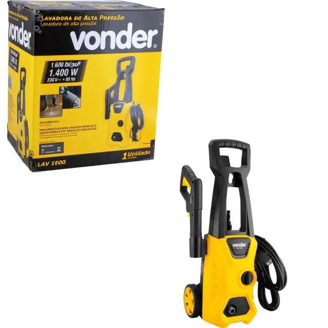 Lavadora Alta Pressão Vonder com Rodas Lav1600 1400W 1.600 lbf/pol² Lacrada com Garantia