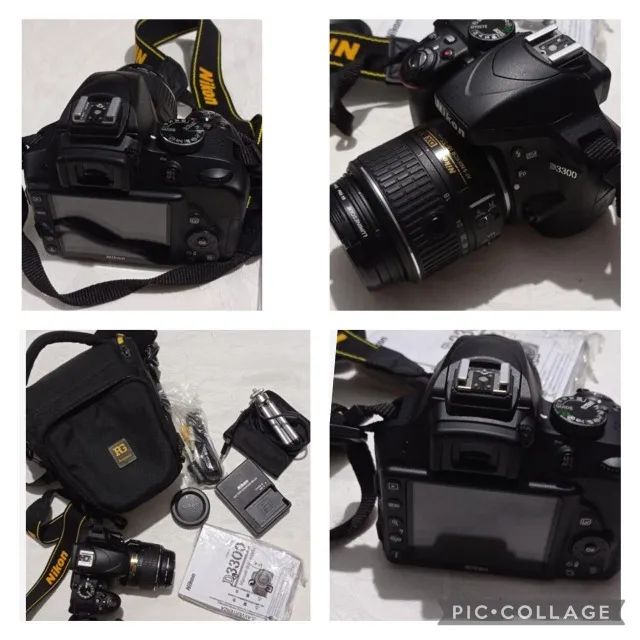 Camera Nikon D3300 + Lente Nikon 18-55mm - (3890 Cliques)