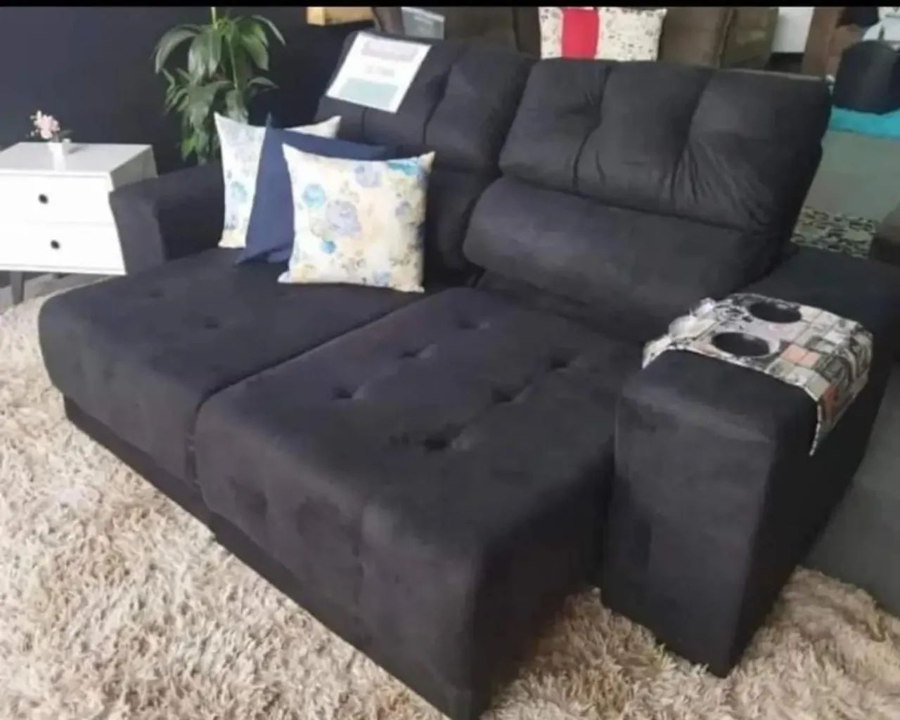 SOFA RETRATIL RECLINÁVEL 2MT FRETE GRÁTIS  - Foto 2