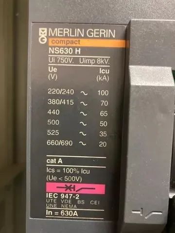 Disjuntor Tripolar 630A - Merlin Gerin Ns 630 H - Foto 5