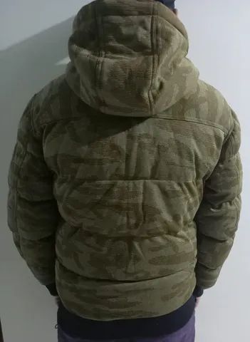 casaco acolchoado com capuz comprado no japao tamanho G 104-112cm - Foto 3