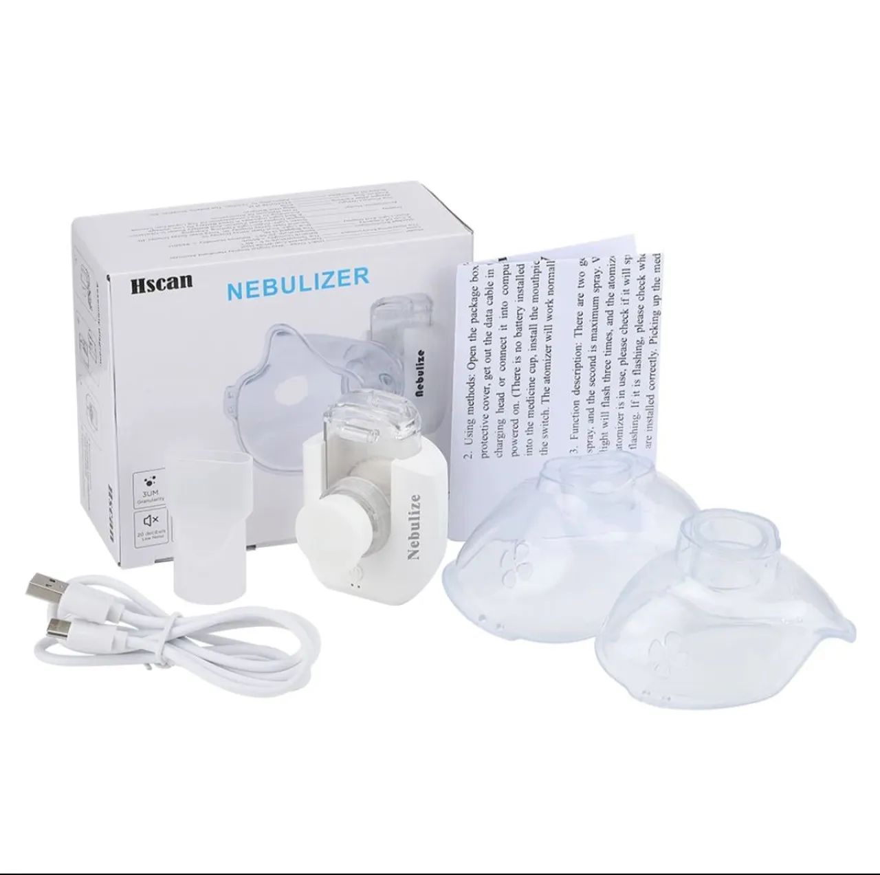 Nebulizador/Inalador Ultrassônico Silencioso Led Recarregável Portátil Adulto/Infantil - Foto 2
