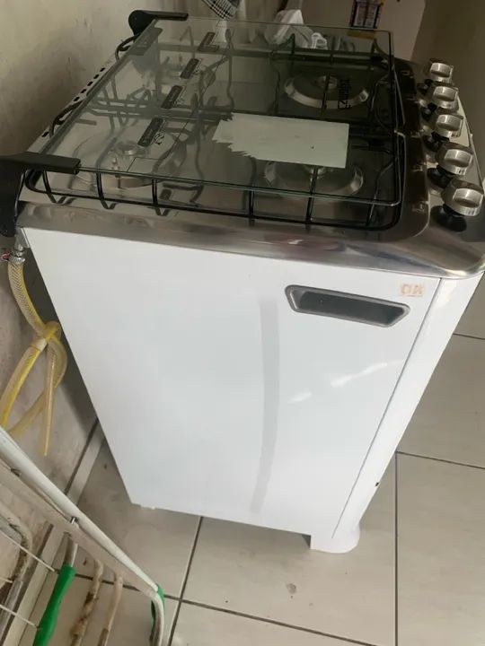 Fogão a Gás Esmaltec Topazio 4 Bocas Branco - Foto 4