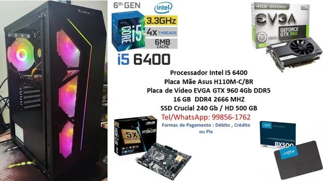 PC Gamer Intel Core I5 10400F 32Gb GTX 1070 8Gb !!! - Computadores