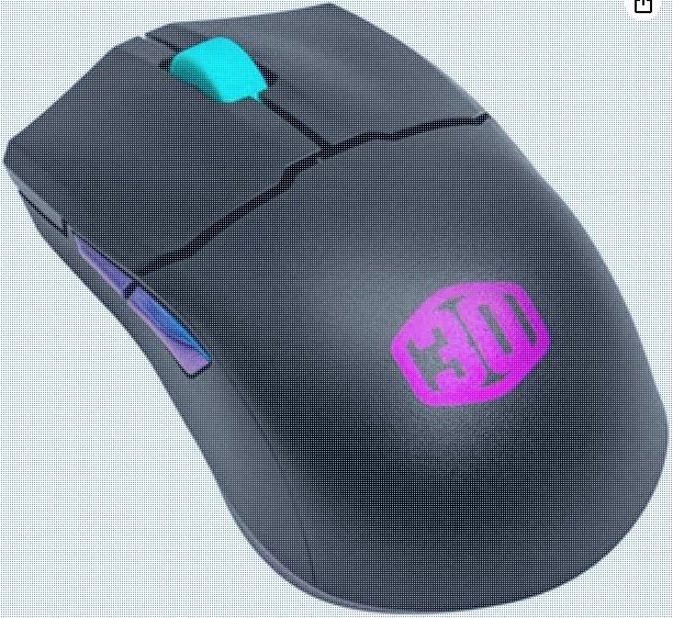 Mouse sem fio Cooler Master Mm712 Rgb, Edição especial 30 anos, 19.000dpi Preto (LACRADO) - Foto 3